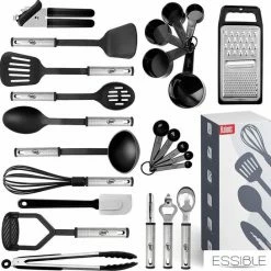 Goedkoop 🤩 ESSIBLE 24 Delige Keukenset - Keukengerei Set 24 Delig - Hittebestendig / BPA Vrij / Siliconen - Keuken Gerei ⭐