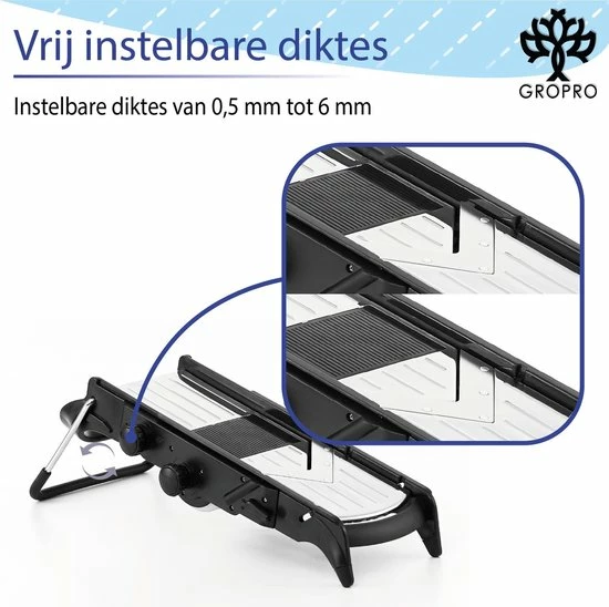 Begroting π Gropro Mandoline V-blade All In One - Centreer Mes - Roestvrij Staal - Julienne, Plakjes Of Blokjes - Keukensnijder - Snijmachine - Groentesnijder β€οΈ 4 Begroting π Gropro Mandoline V-blade All In One - Centreer Mes - Roestvrij Staal - Julienne, Plakjes Of Blokjes - Keukensnijder - Snijmachine - Groentesnijder β€οΈ - Afbeelding 4