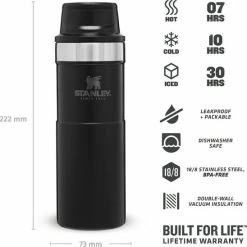 Korting 👏 Stanley PMI Stanley Trigger-Action Travel Mug 0.47L - Thermosfles - Matt Black 💯 -T-fal winkle 550x548 10