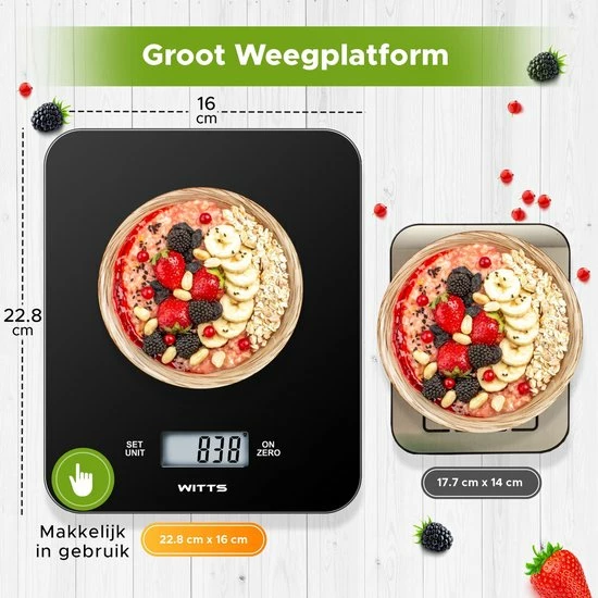 Groothandel π Witts Digitale Precisie Keuken Weegschaal – 1gr Tot 15 Kg – Tarra Functie – Elektrisch – Zwart 𧨠2 Groothandel π Witts Digitale Precisie Keuken Weegschaal – 1gr Tot 15 Kg – Tarra Functie – Elektrisch – Zwart 𧨠- Afbeelding 2
