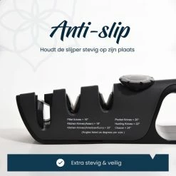 Beste Verkoop ⌛ ZenKitch Messenslijper - Aanzetstaal - Verstelbare Slijphoek & 2 Standen - Incl. Scharenslijper - Doortrekslijper - Carbon Steel 🔔 -T-fal winkle 550x550 144