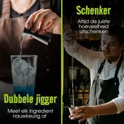 Flash-uitverkoop 😍 Cocktail Set Swissl | Luxe Cocktail Shaker Set Met Cocktail Boekje | Cocktail Stamper | Recepten Boekje | 10-delig | Swissl 🎁 -T-fal winkle 550x550 256