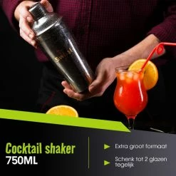 Flash-uitverkoop 😍 Cocktail Set Swissl | Luxe Cocktail Shaker Set Met Cocktail Boekje | Cocktail Stamper | Recepten Boekje | 10-delig | Swissl 🎁 -T-fal winkle 550x550 258