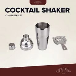 Hete verkoop 💯 Nimma Cocktail Shaker Set - Incl. Stamper En E-Book - Cocktailshaker Houder - 13 Delige Cocktailset - RVS - 750ML 🔔 -T-fal winkle 550x550 263