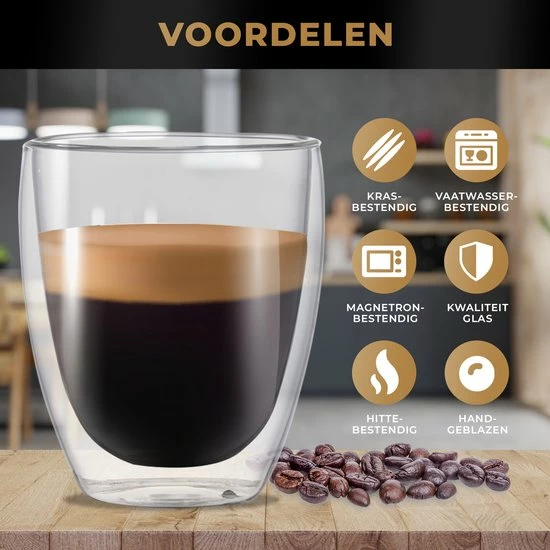 Korting 🔔 RoyalGoods® Dubbelwandige Glazen – Koffieglazen - Theeglazen – 450ML – 2 Stuks – Cappuccino Glazen - Latte Macchiato Glazen 🔥 6 Korting 🔔 RoyalGoods® Dubbelwandige Glazen – Koffieglazen - Theeglazen – 450ML – 2 Stuks – Cappuccino Glazen - Latte Macchiato Glazen 🔥 - Afbeelding 6