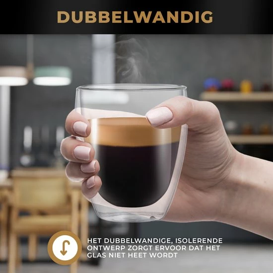 Korting 🔔 RoyalGoods® Dubbelwandige Glazen – Koffieglazen - Theeglazen – 450ML – 2 Stuks – Cappuccino Glazen - Latte Macchiato Glazen 🔥 7 Korting 🔔 RoyalGoods® Dubbelwandige Glazen – Koffieglazen - Theeglazen – 450ML – 2 Stuks – Cappuccino Glazen - Latte Macchiato Glazen 🔥 - Afbeelding 7