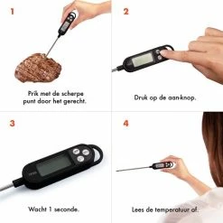 Beste deal 🎁 Captain Cook Keukenthermometer - Inclusief E-Kookboek - Vleesthermometer - BBQ Thermometer- Suikerthermometer - Kernthermometer ✨ -T-fal winkle 550x550 282