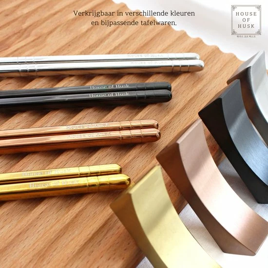 Beste Verkoop 🌟 House Of Husk Chopsticks Set - Koreaanse Eetstokjes - Vaatwasserbestendig - RVS - 5 Paar - Rose Goud ⌛ 7 Beste Verkoop 🌟 House Of Husk Chopsticks Set - Koreaanse Eetstokjes - Vaatwasserbestendig - RVS - 5 Paar - Rose Goud ⌛ - Afbeelding 7