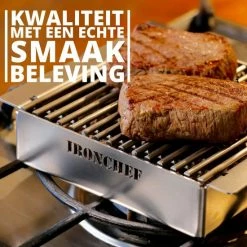 Promo 🔔 IRONCHEF Lavastenen Grill - Geschikt Voor Gasfornuis - Barbecue - BBQ - Grillplaat - Grilplaat - Bakplaat - Grillpan 👍 -T-fal winkle 550x550 335