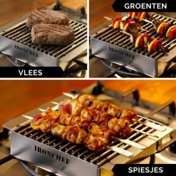 Promo 🔔 IRONCHEF Lavastenen Grill - Geschikt Voor Gasfornuis - Barbecue - BBQ - Grillplaat - Grilplaat - Bakplaat - Grillpan 👍 -T-fal winkle 550x550 337