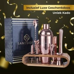 Beste recensies van ❤️ Sandside TIP: Cocktail Set Premium – Cocktailset 12-Delig Met Bamboe Standaard – Cocktailshaker 750ml – Rose – Luxe Giftbox ⌛ -T-fal winkle 550x550 345