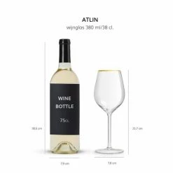 Kopen 👍 Libbey Wijnglas Atlin - 380 Ml / 38 Cl - Ideaal Voor Het Kerstdiner - 6 Stuks - Gouden Rand - Klassiek - Feestelijk 🧨 -T-fal winkle 550x550 408