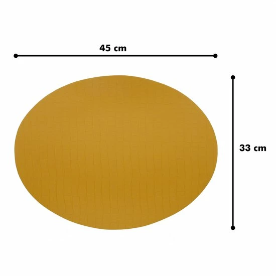 Beste deal 𧨠In Round Placemats Pakket – 4 Stuks – Lederlook Kunststof – Ovaal π 2 Beste deal 𧨠In Round Placemats Pakket – 4 Stuks – Lederlook Kunststof – Ovaal π - Afbeelding 2