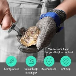 Aanbiedingen 🌟 TEN® - RVS Oesterhandschoen Maat XL Met Binnenhandschoen + Recepten EBook & Giftcard - Slagershandschoen - Snijbestendige Vlees Handschoenen - Oester Vis Seafood - Giftset/Cadeauverpakking 🔔 -T-fal winkle 550x550 458