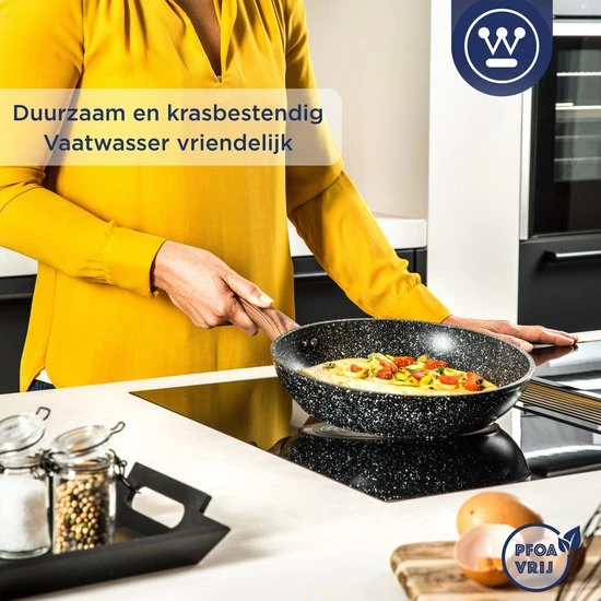 Nieuw π Westinghouse Koekenpan Inductie - Ø 30 Cm - Zwart Marmer - Speciale Editie π 6 Nieuw π Westinghouse Koekenpan Inductie - Ø 30 Cm - Zwart Marmer - Speciale Editie π - Afbeelding 6