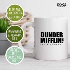 Gloednieuw 🌟 Ekkos Dunder Mifflin Mok - The Office Merchandise - Michael Scoot - Koffiemok - Grappige Cadeaus - Kado Man - Cadeau Voor Man - Mokken En Bekers - Verjaardag Cadeau - Koffiekopjes - Mok Met Tekst - Collega Kado 😍 -T-fal winkle 550x550 477