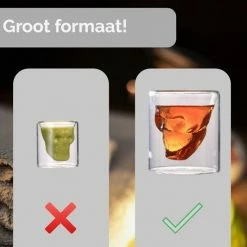 Beste recensies van ❤️ HomeShopXL Skull Glazen - Design Schedel Whiskey Glas - Set Van 2 Whiskeyglazen - 100ML Per Stuk - Borrel Party Feest Glazen 🎁 -T-fal winkle 550x550 501