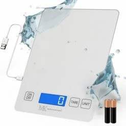 Top 10 🛒 Maison & Kitchen Digitale Precisie Keukenweegschaal – Weegschaal Keuken - 1gr Tot 15kg – Tarra Functie – Incl. Batterijen - Wit ✨