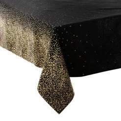 Flash-uitverkoop 🛒 Konges Slöjd DELUXE Tafelkleed - Leop Zwart Met Goud - 140 X 240 Cm - Kersttafelkleed 🌟