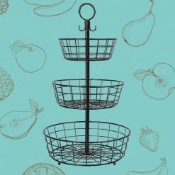 Beste deal 🎉 Polarbear Fruitmand – Etagere 3 Laags – Fruitschaal – Fruitmand Zwart – Fruit Opbergmand – Aanrecht Organiser – Zwart 🔔 -T-fal winkle 550x550 59