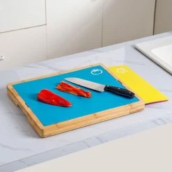 Gloednieuw 🤩 Zindoo Bamboe Snijplankenset - Bamboo Snijplank - Set Van 6 Kunststof Planken - Broodplank - Vlees - Groente - Fruit - FSC Bamboe - Duurzaam Hout - ZIN-BCB-02 🛒 -T-fal winkle 550x550 70