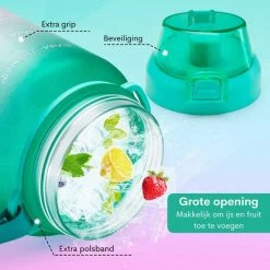 Top 10 ⭐ FLOOQ - Waterfles - Motivatie Waterfles - Drinkfles Met Tijdsmarketing - Bidon - Sportdrankfles - Grote Waterfles - Met Rietje - 2 Liter - Goud/Roze ✔️ -T-fal winkle 550x550 770