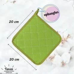 Begroting 👍 Merkloos Tavas Dream Hittebestendige Pannenlappen | 2 Stuks | Katoen, Thermolite | Tot 220°C | Groen 🎉 -T-fal winkle 550x550 781
