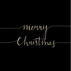Goedkoopste 👍 Ambiente Kerstservetten - Merry ❄ Christmas - Zwart - Goud - 100%FSC - 3-laags - 33x33cm 🥰
