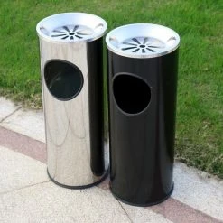 Beste Pirce 🎉 Merkloos Decopatent® Staande Asbak Met RVS Afvalbak - Asbak Voor Buiten - Vloerasbak - Buitenasbak Groot - Rookpaal - Asbakken - 24x24x60 😀