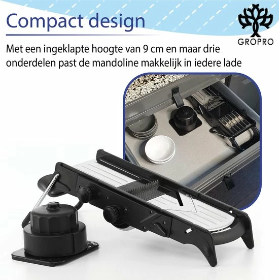 Begroting π Gropro Mandoline V-blade All In One - Centreer Mes - Roestvrij Staal - Julienne, Plakjes Of Blokjes - Keukensnijder - Snijmachine - Groentesnijder β€οΈ 9 Begroting π Gropro Mandoline V-blade All In One - Centreer Mes - Roestvrij Staal - Julienne, Plakjes Of Blokjes - Keukensnijder - Snijmachine - Groentesnijder β€οΈ - Afbeelding 9