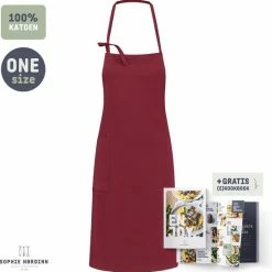 Flash-uitverkoop 💯 Sophie Nørdinn Schort Van Sophie Nordinn® - Keukenschort Malmö (Rood) - Schorten Voor Vrouwen - 87 X 77 Cm 🔥