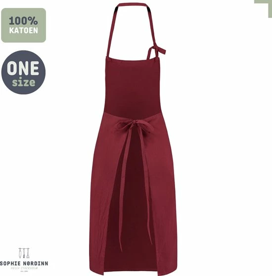 Flash-uitverkoop 💯 Sophie Nørdinn Schort Van Sophie Nordinn® - Keukenschort Malmö (Rood) - Schorten Voor Vrouwen - 87 X 77 Cm 🔥 2 Flash-uitverkoop 💯 Sophie Nørdinn Schort Van Sophie Nordinn® - Keukenschort Malmö (Rood) - Schorten Voor Vrouwen - 87 X 77 Cm 🔥 - Afbeelding 2