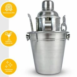 Beste Pirce 🤩 MDO Cocktailshaker - 6-delig - Cocktailshaker Set - 500ML - RVS 🔥 -T-fal winkle 550x578