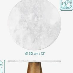 Gloednieuw ❤️ Navaris Draaibaar Taartplateau Van Marmer - 30 Cm Doorsnee - Voor Het Presenteren En Aansnijden Van Taarten - Met Houten Voet 🎁 -T-fal winkle 550x593