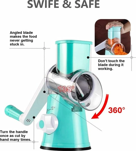 Begroting π Borvat® | Premium Spiraalrasp - 3-in-1 Roterende Groentesnijder – Roterende Kaasrasp β€οΈ 6 Begroting π Borvat® | Premium Spiraalrasp - 3-in-1 Roterende Groentesnijder – Roterende Kaasrasp β€οΈ - Afbeelding 6