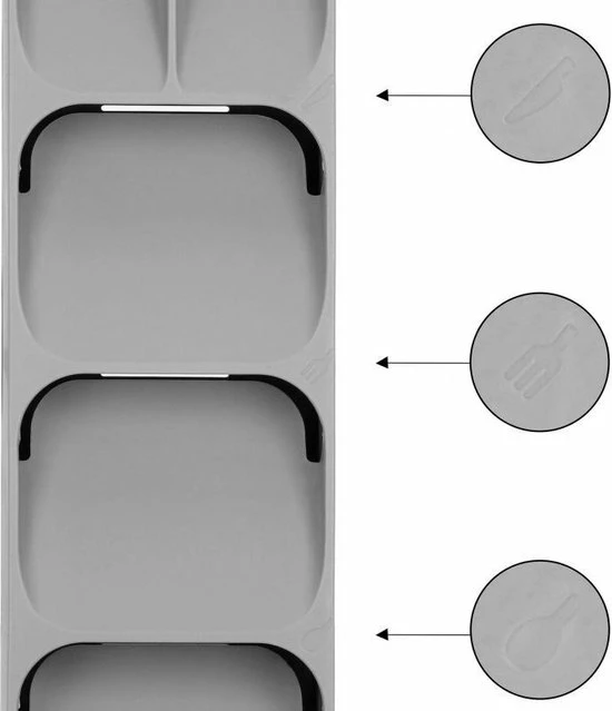 Beste deal ❤️ Springos Multifunctionele Bestekbak | Besteklade | Bestek Organizer | Kunststof | 39 X 11 X 5.5 CM ⌛ 8 Beste deal ❤️ Springos Multifunctionele Bestekbak | Besteklade | Bestek Organizer | Kunststof | 39 X 11 X 5.5 CM ⌛ - Afbeelding 8