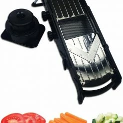 Begroting 🎁 Gropro Mandoline V-blade All In One - Centreer Mes - Roestvrij Staal - Julienne, Plakjes Of Blokjes - Keukensnijder - Snijmachine - Groentesnijder ❤️