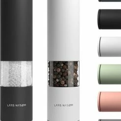 Hete verkoop ❤️ LARS NYSØM Zout- En Pepermolen Set 'Lagom' Black/White 😍