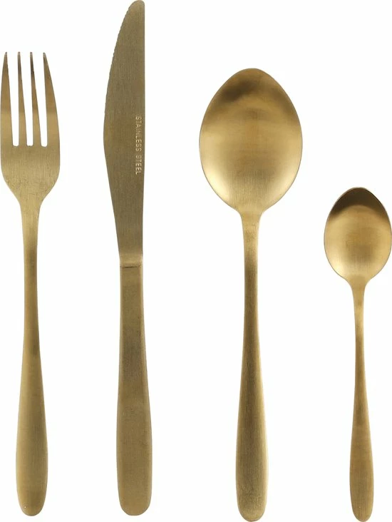 Kopen π― Mica Decorations Bestekset 4 Persoons - 16 Delig - Roestvrijstaal - Goud π₯° 5 Kopen π― Mica Decorations Bestekset 4 Persoons - 16 Delig - Roestvrijstaal - Goud π₯° - Afbeelding 5