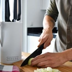 Beste recensies van 🔔 Hescom Messenset 7-delig Inclusief Messenblok - Roestvrijstaal / RVS Met Keramische 🧥 Coating Incl. Koksmes, Broodmes, Hakmes En Keukenschaar 😉 -T-fal winkle 550x733 1