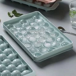 Goedkoop 💯 Innovatique Ronde Ijsblokjesvorm Met Deksel - 4 Stuks!! - Groen - 132 Mini Ronde Ijsblokjes - ø 1,5cm - Stapelbaar/plooibaar - Bioplastic - Ice Cube - Makkelijk Te Vullen - Zonder Morsen ⭐