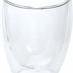 Goedkoop 🔔 Orange85 Dubbelwandige - Koffieglazen Theeglazen - Set - 3stuks - 8x8x10 Cm - Doorzichtig - 180ml - Kunststof ✔️