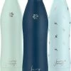 Beste deal 🧨 Juicy Blossom Drinkfles - 500ml - Stainless Steel Bottle - Roestvrij Staal - Waterfles - Drinkbus - Thermosfles (Nachtblauw) 🤩